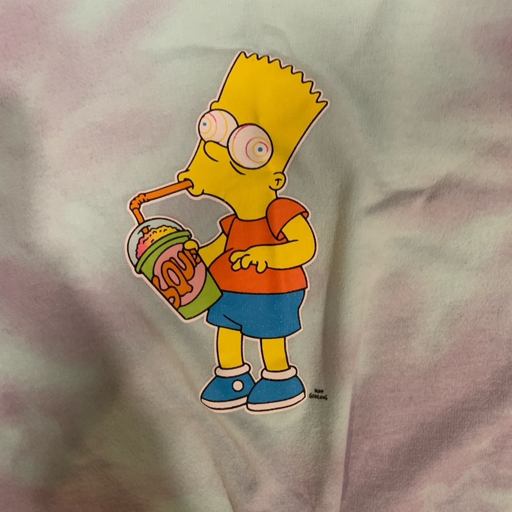 Tie-dye Bart Simpson Sweatshirt